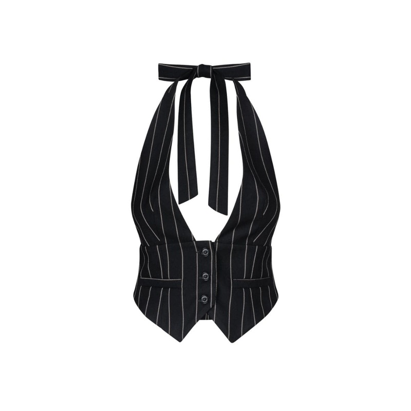 BUSTO STRIPED FITTED VEST