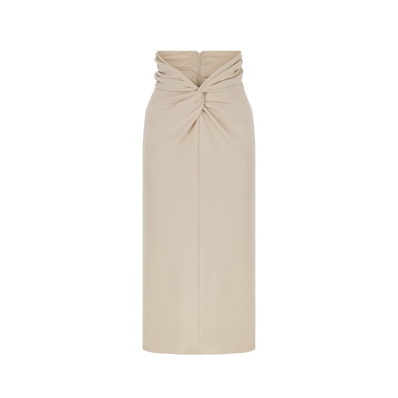 KNOT DETAIL MIDI SKIRT