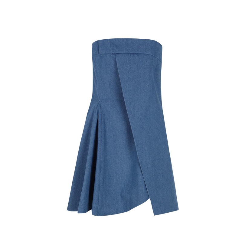 PALMA STRAPLESS BLUE DRESS