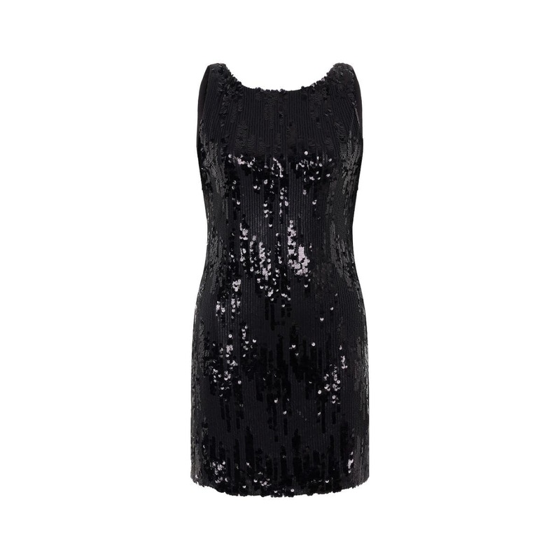 SEQUIN EMBELLISHED OPEN BACK MINI DRESS