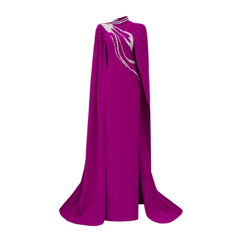VERONICA CREPE FLOW CRYSTAL GOWN