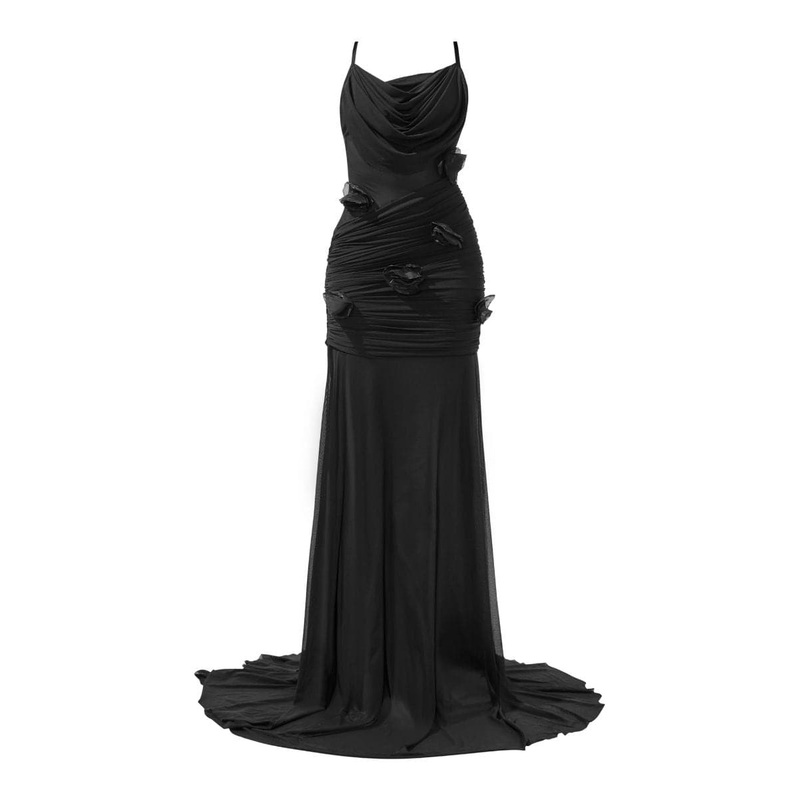 WILLOW BLACK COWL NECK GOWN