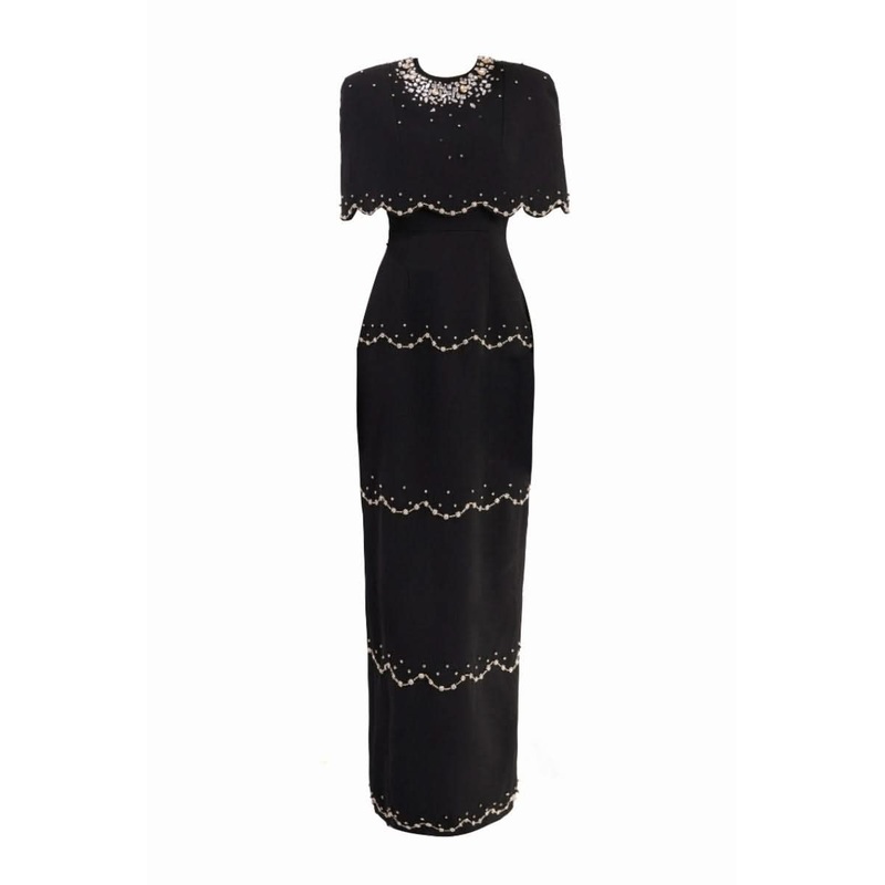BLACK SPARKLING MAXI DRESS