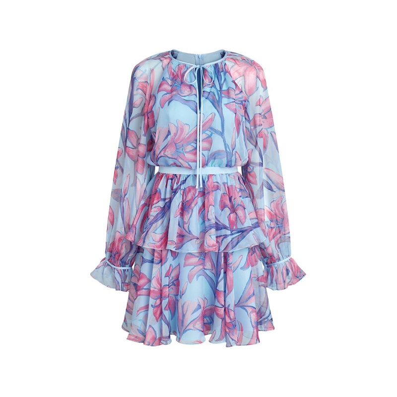 EL CORAL MULTICOLOR LAYERED MINI DRESS
