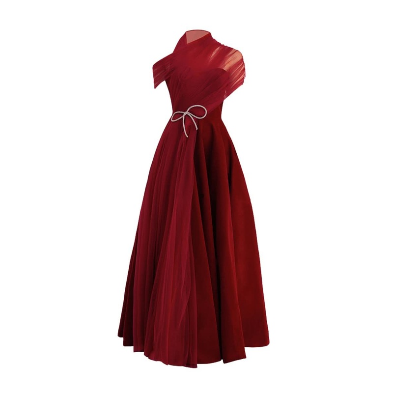 LESLIE FIT AND FLARE CROSSOVER MESH TAFFETA MIDI DRESS