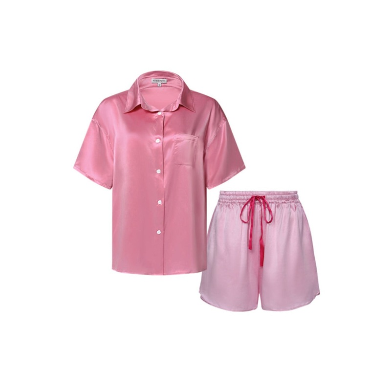 MEMORIES OF NICE SILK SHORT SET IN PINK