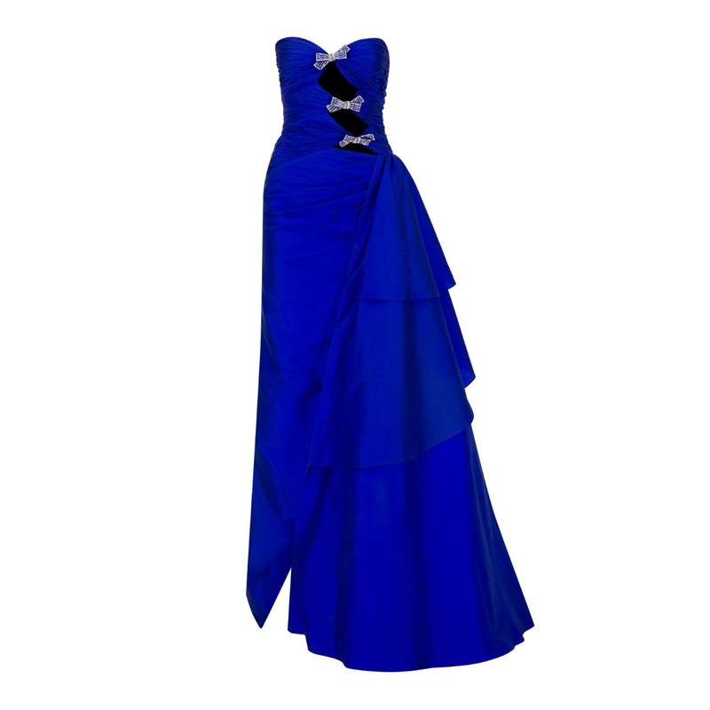 NOMS ROYAL BLUE CUT-OUT GOWN