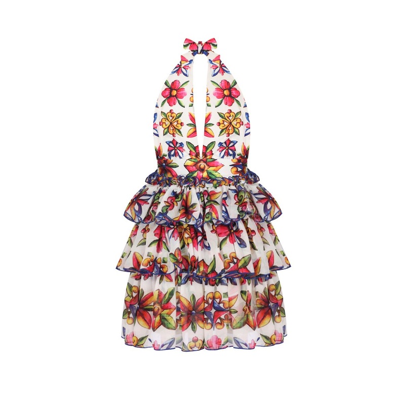 SICILIA BELLANO RUFFLE MINI DRESS