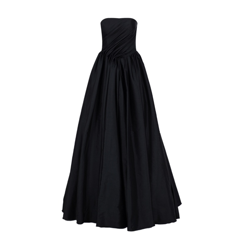 TANIA BLACK A-LINE GOWN