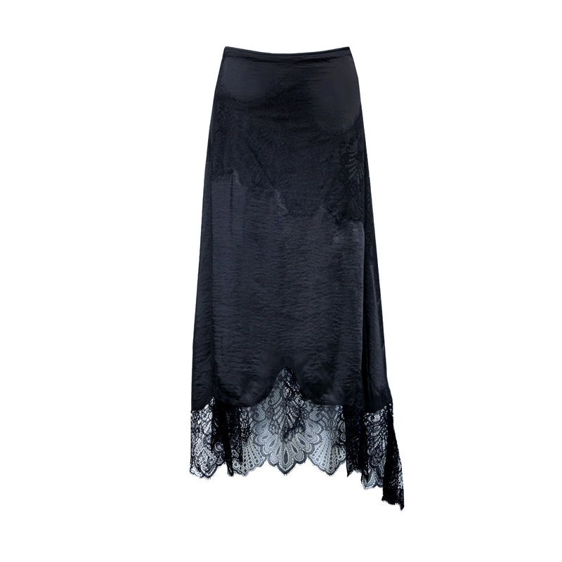 ADENA BLACK MIDI SKIRT