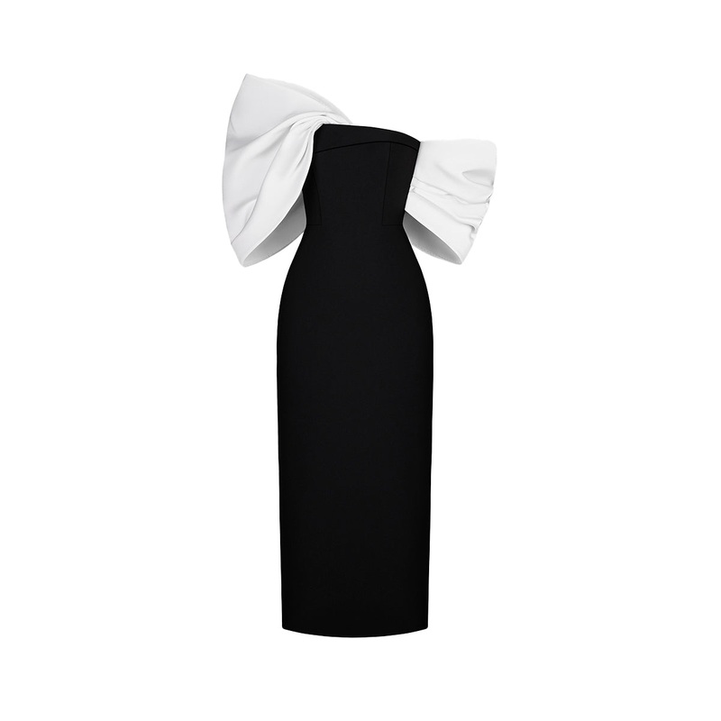 BLACK BIG BOW DRESS