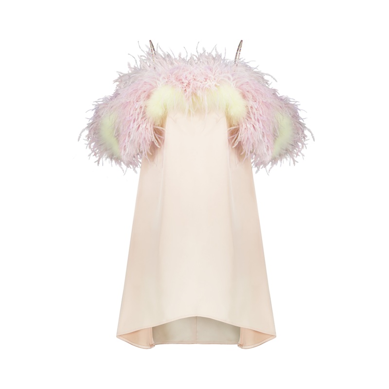 CLOVER FEATHER MINI DRESS