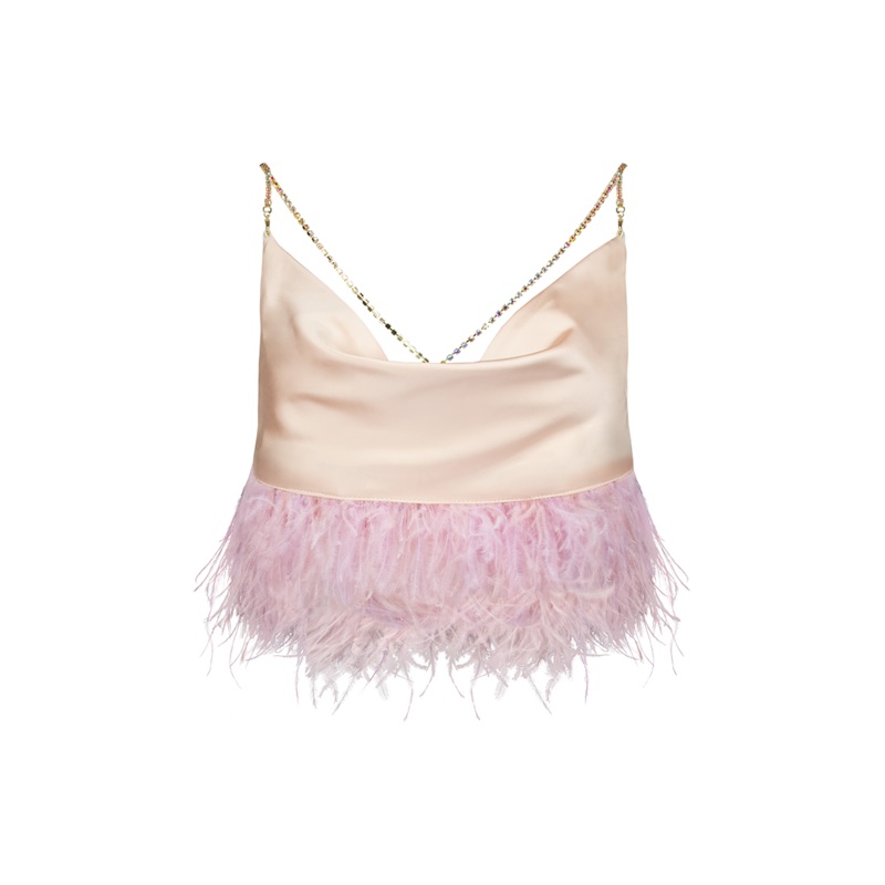 CRISTAL FEATHER CAMI