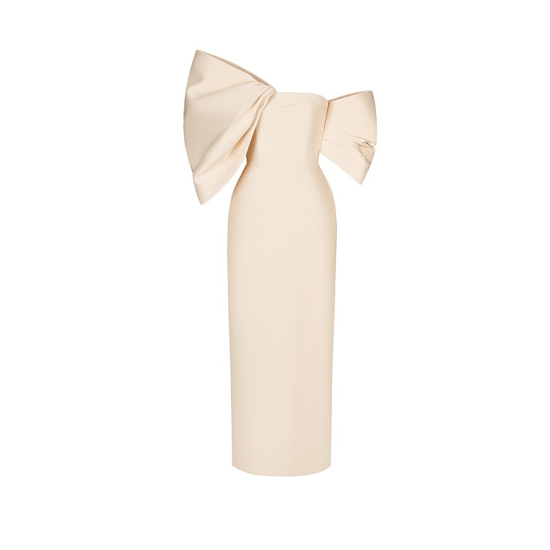 IVORY BIG BOW DRESS