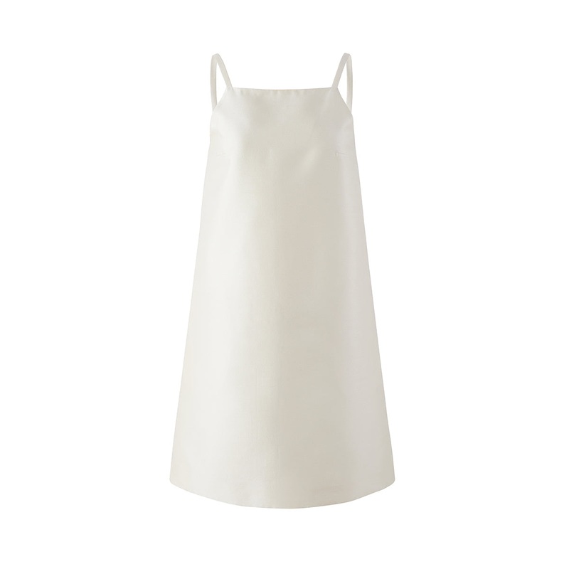IVORY SQUARE NECK MINI DRESS