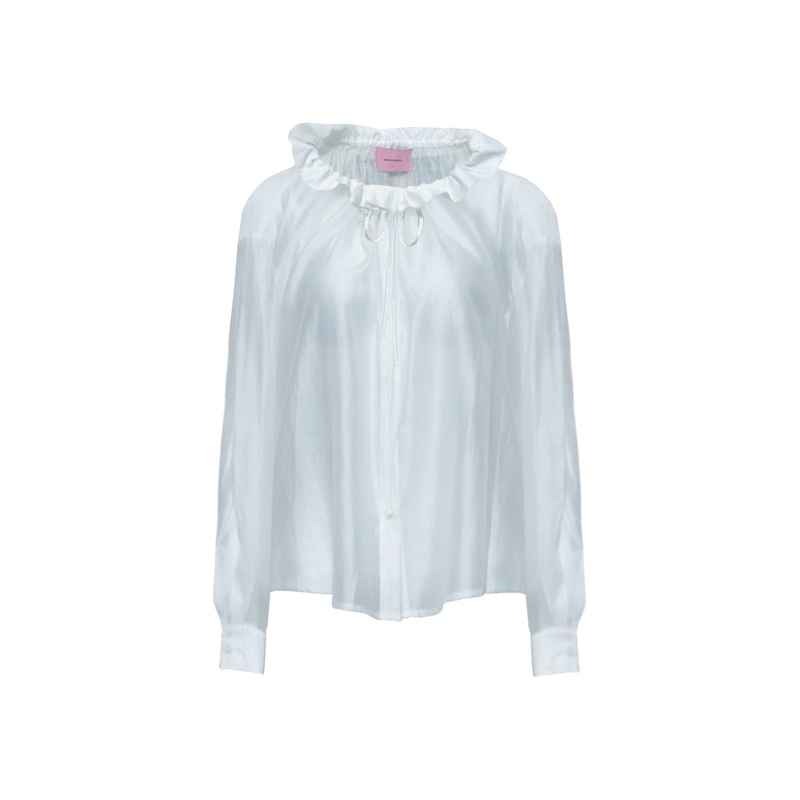 LESTARI WHITE SILK BLEND TOP