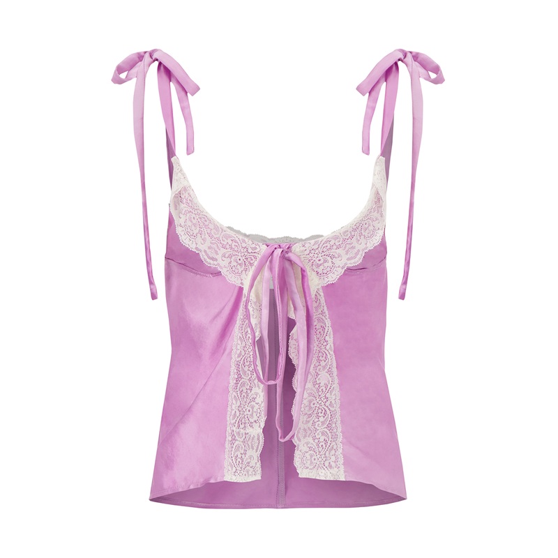 PASCALE SILK FRONT TIE CAMI