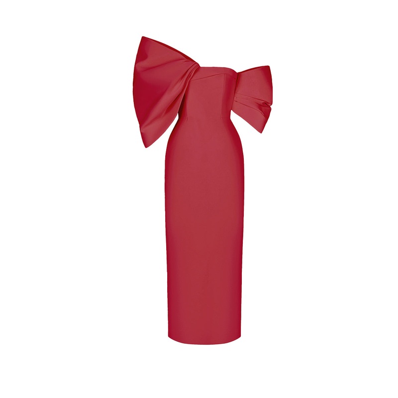RED BIG BOW DRESS