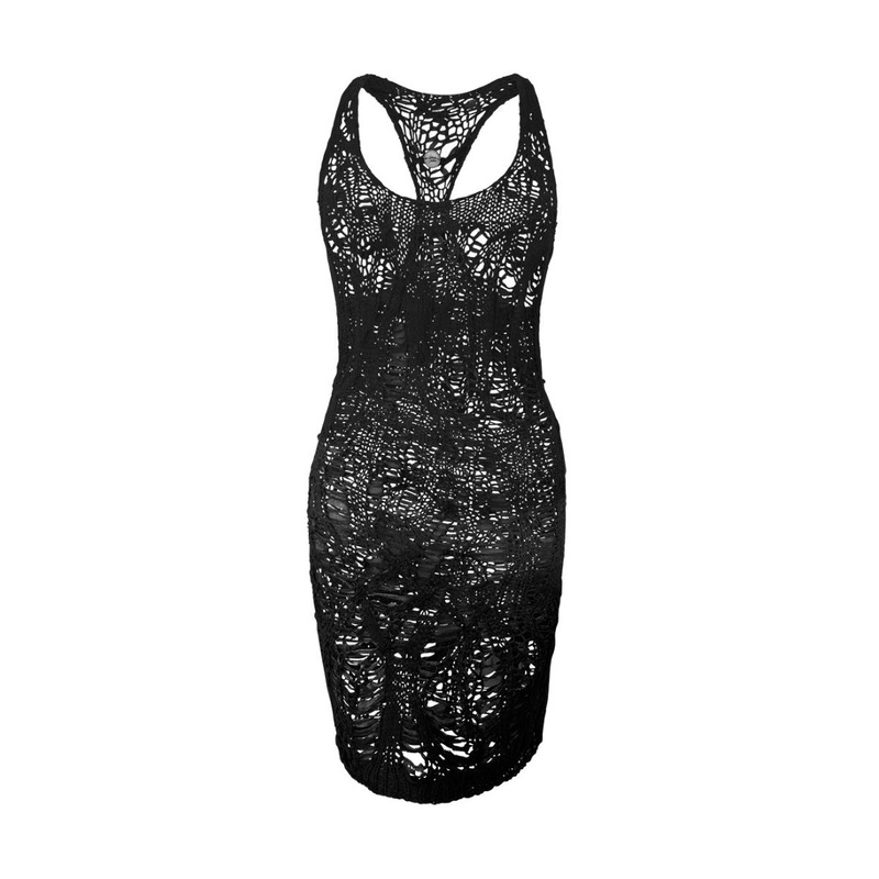 BLACK FITZGERALD RACERBACK MINI DRESS