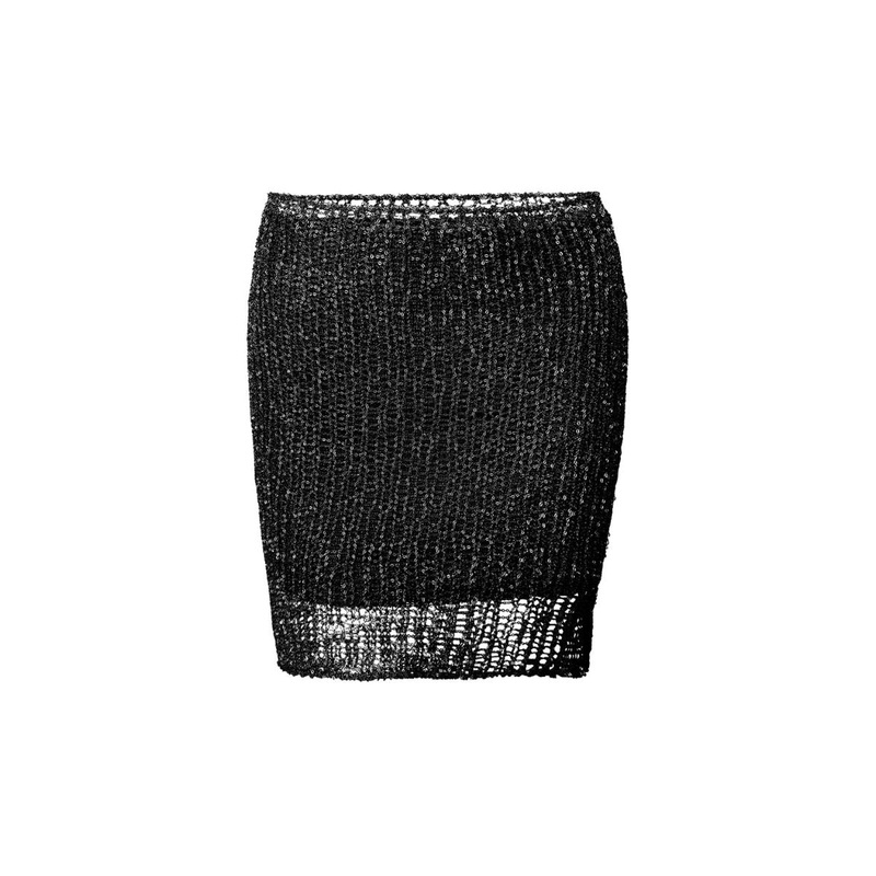 BLACK MIDAS MINI SKIRT WITH SLIP