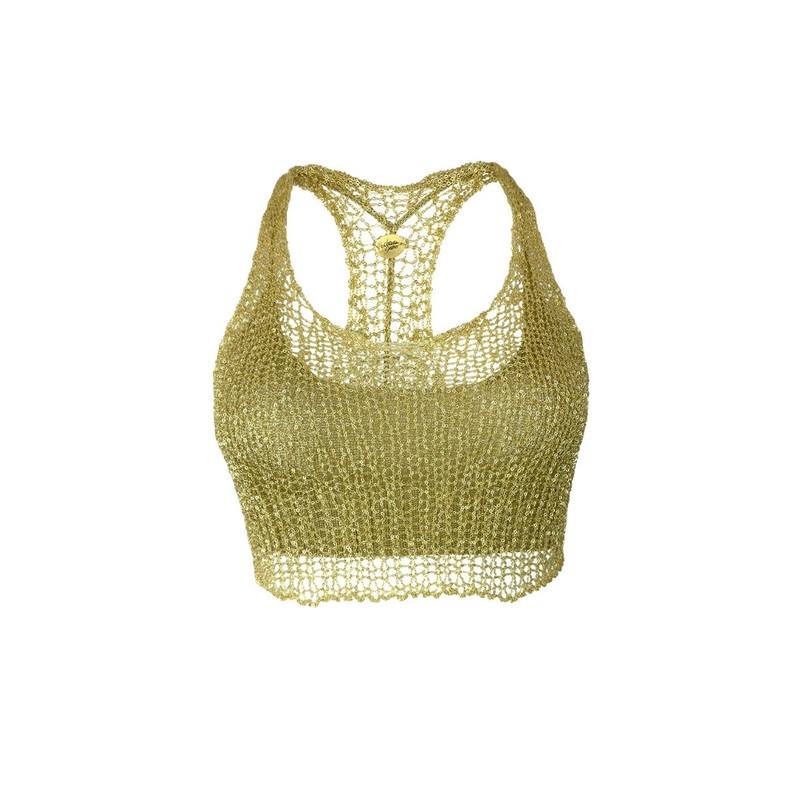 LIGHT GOLD CHAIN RACERBACK WITH BRALETTE