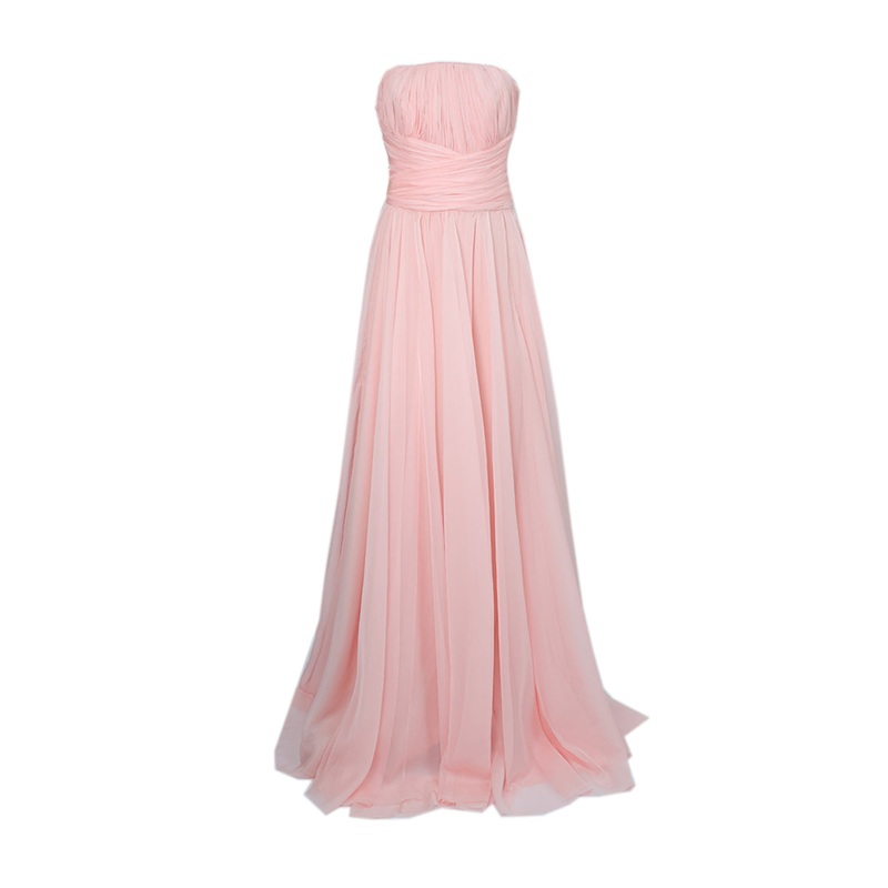 POWDER PINK CORSET DRAPED GOWN