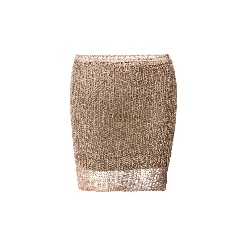 ROSE GOLD MIDAS MINI SKIRT WITH SLIP
