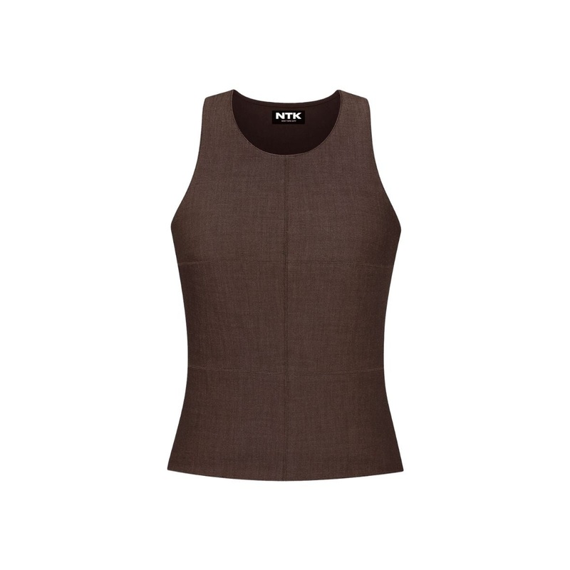 SADIE DARK BROWN DENIM TANK