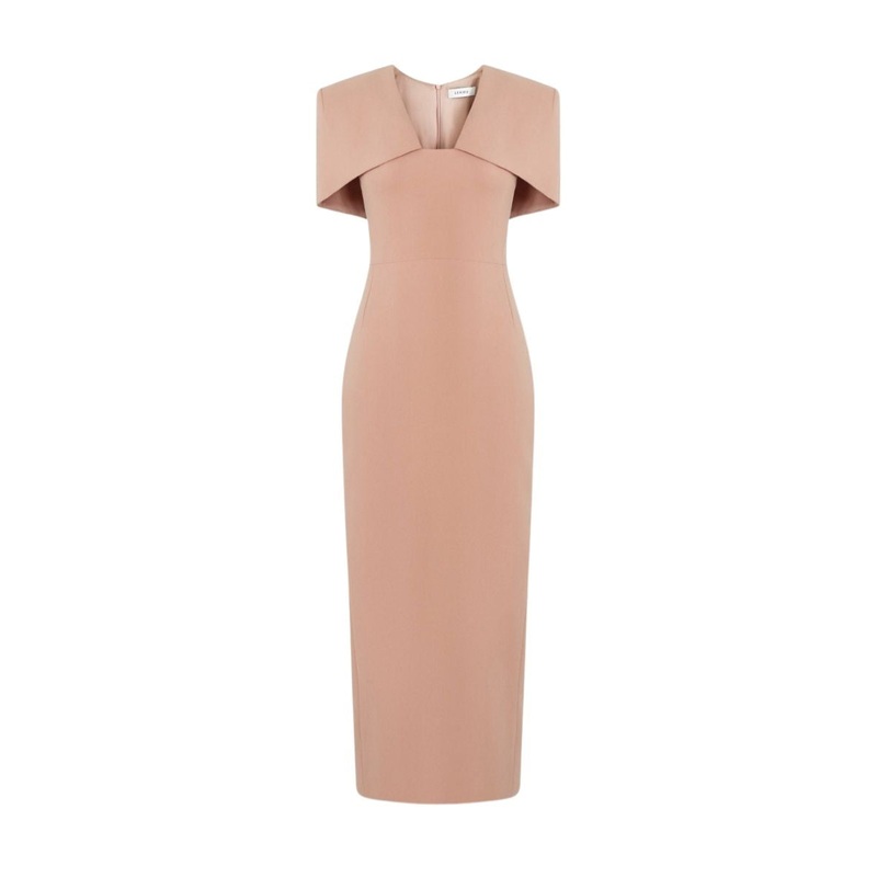 BURFORD CORAL MIDI DRESS