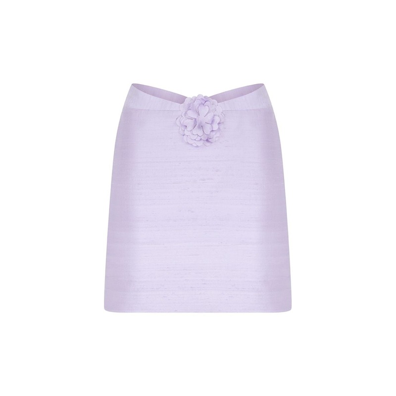 DAHLIA LILAC FLORAL MINI SKIRT