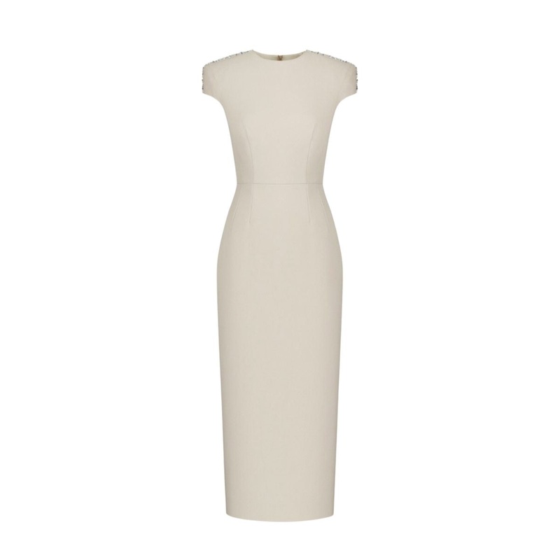HADRIAN CREAM MIDI DRESS