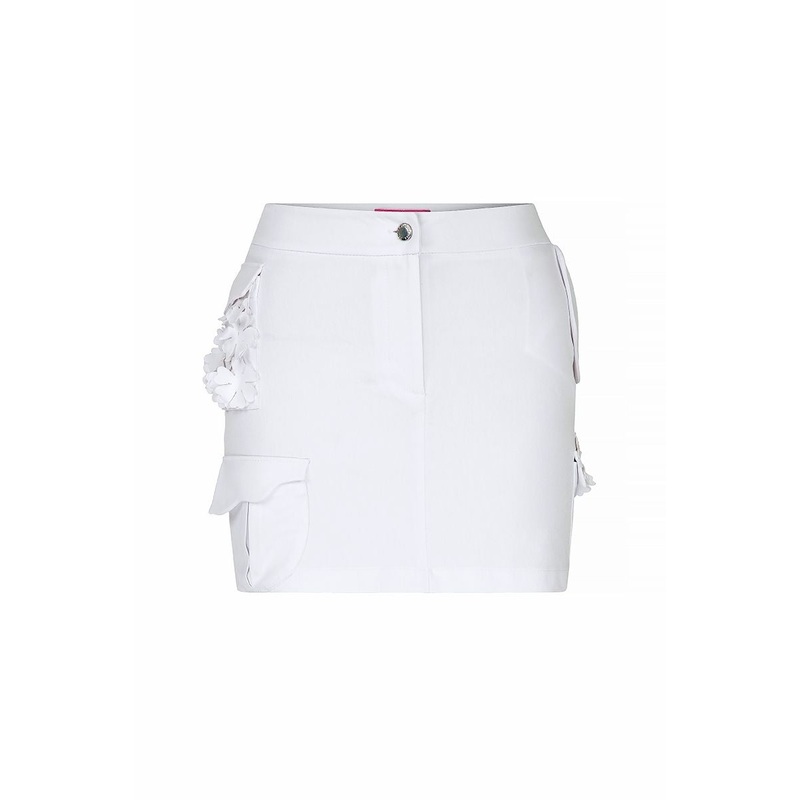 JASMINE WHITE FLORAL MINI SKIRT