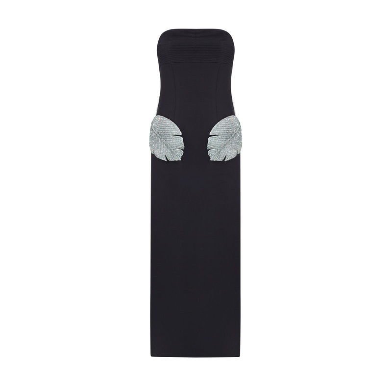 YASMIN STRAPLESS MIDI DRESS
