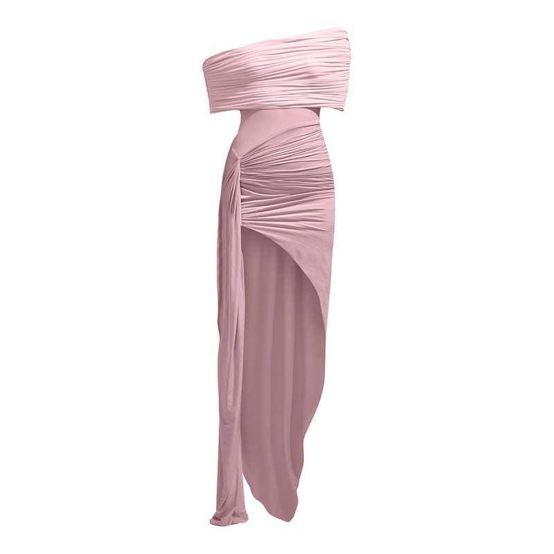 ALDA PINK MIDI DRESS