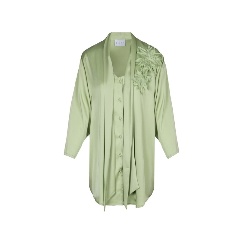 CECILY PISTACHIO SHIRT DRESS