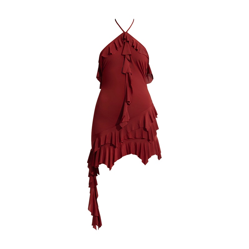 LARYSA MAROON MINI DRESS