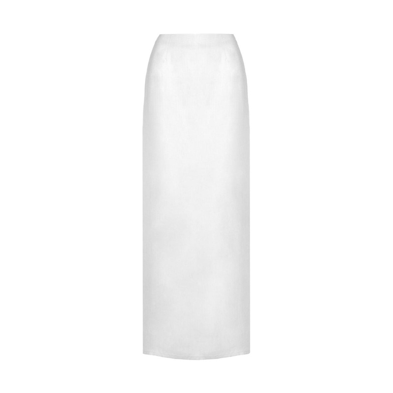 LEONA WHITE MIDI SKIRT