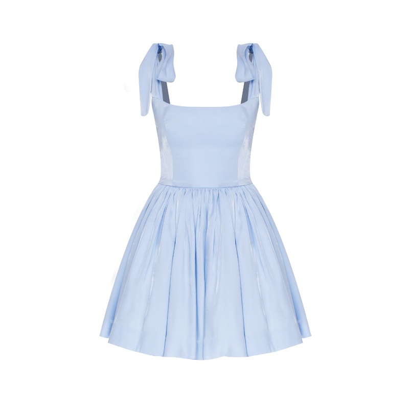 SIBBY BLUE A-LINE MINI DRESS