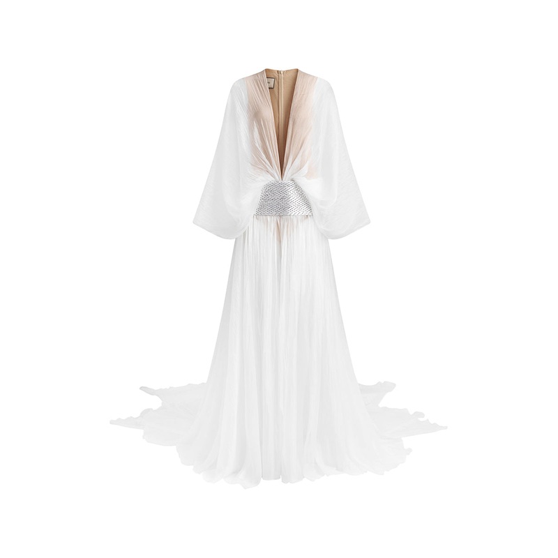CLOUDY ELEGANT GOWN IN WHITE