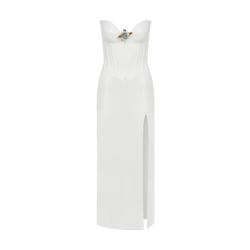 CORSET NIGHT GOWN IN WHITE