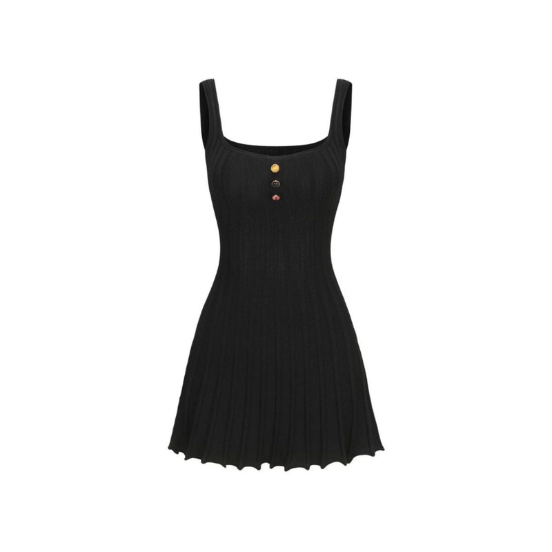 JANELLE BLACK KNIT MINI DRESS