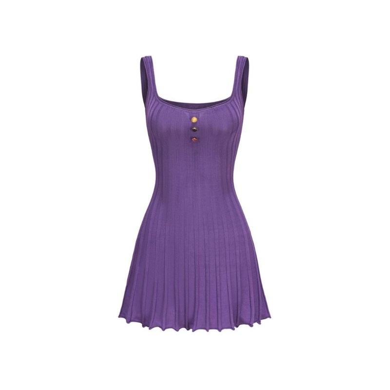 JANELLE PURPLE KNIT MINI DRESS