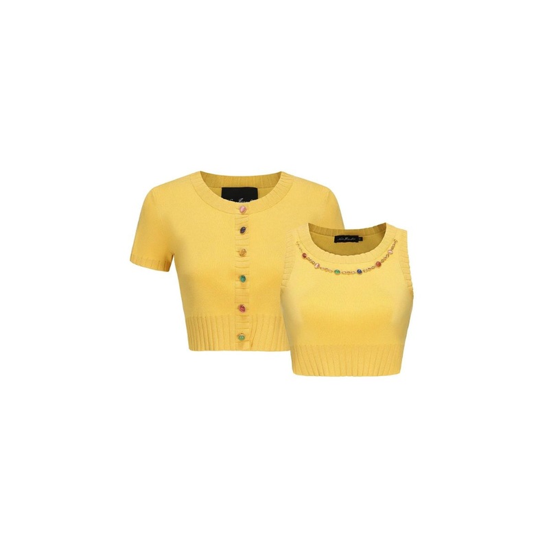 KENNEDY YELLOW KNIT TOP SET