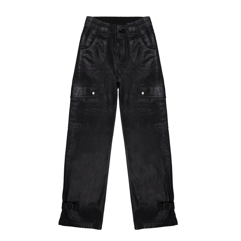 METALLIC CARGO PANTS