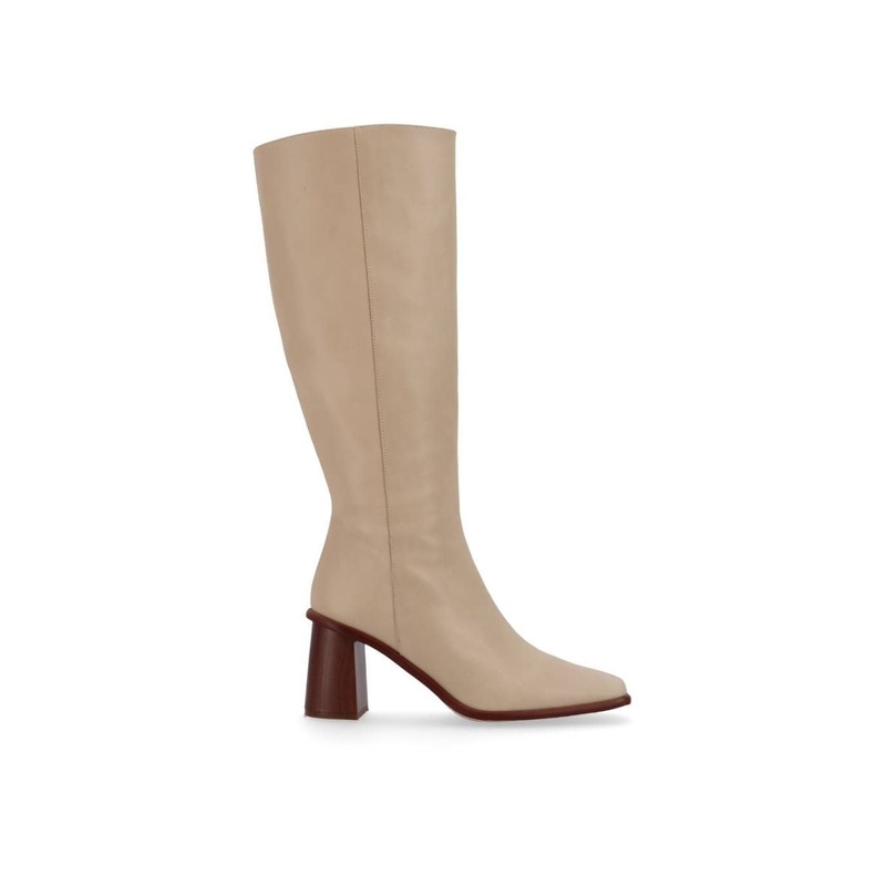 EAST CREAM LEATHER BOOTS