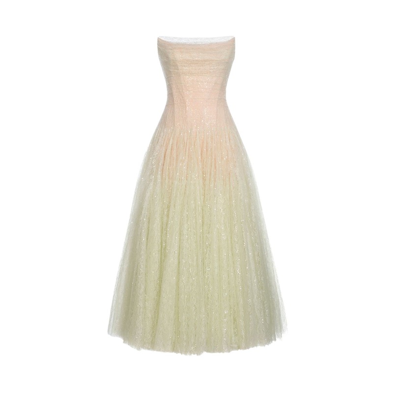 MINT DRAPED LACE MIDI DRESS