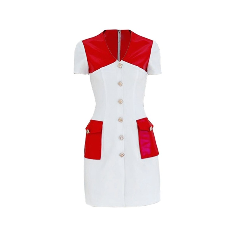 OLD MONEY MINI DRESS WITH POCKET LEATHER