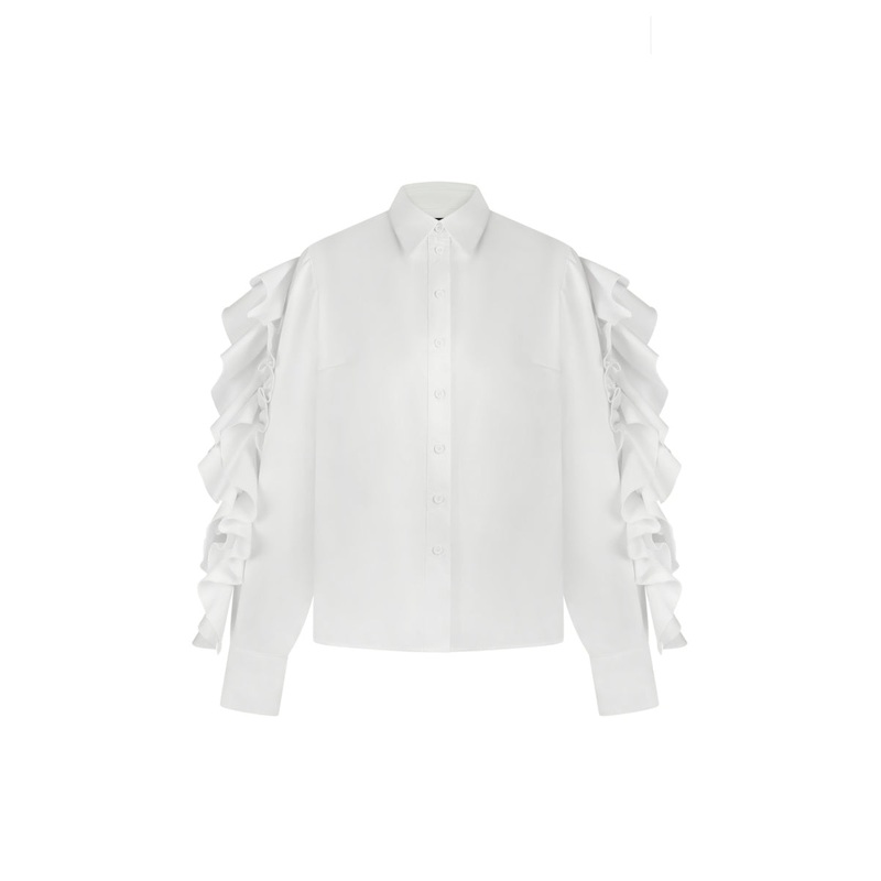 WHITE VOLAN SHIRT