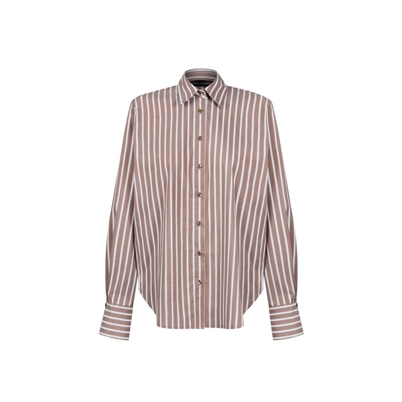 LUCA STRIPED SHIRT IN BEIGE