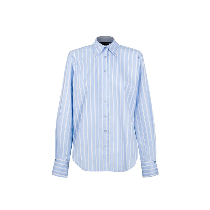 LUCA STRIPED SHIRT IN BLUE